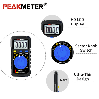 Mini Pocket Digital Multimeter 600V voltaj 40MOhm direnç 4000 sayım 1.5V Pil testi