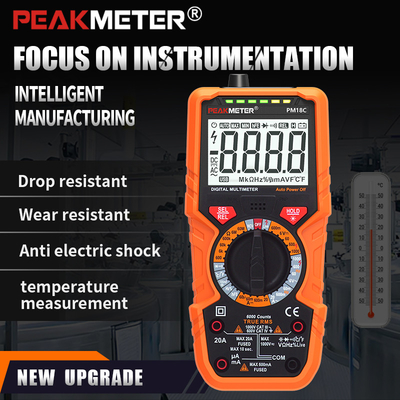 PM18C AC/DC Voltajlı Yüksek Performanslı Dijital Multimetreler, Akım Ölçümü Elektrikli Testör