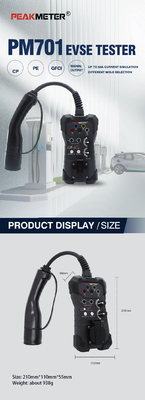 PM701 EVSE Tester Yüksek Performanslı Otomobil Diagnostik Makinesi EVSE Adaptörü Tüm Standart AC Şarj İstasyonları için PE Ön Testle